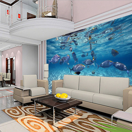 Adesivo murale Mondo sottomarino banco pesci fotorealistico