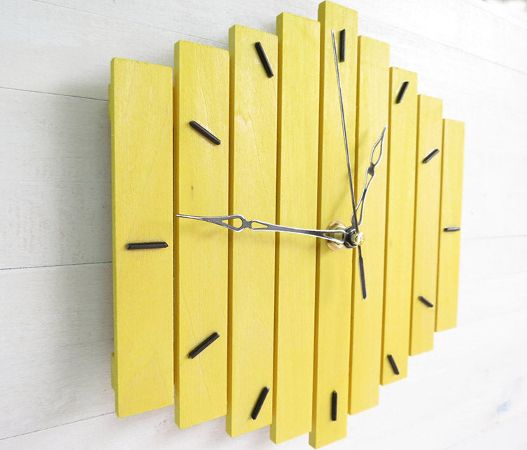 Orologio da parete Legno scuro geometrico
