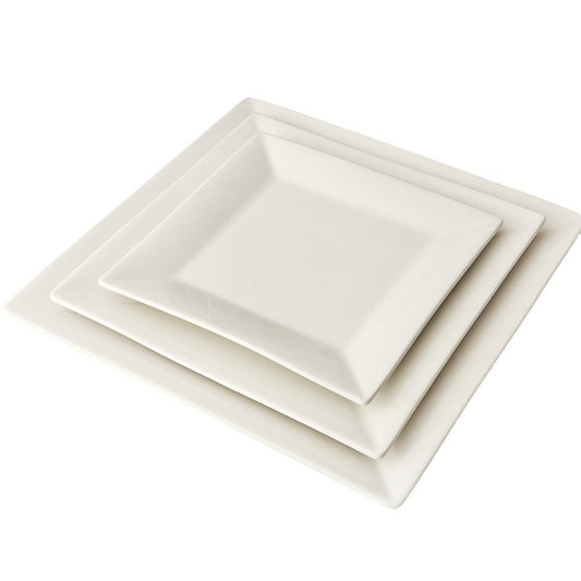 Piatto quadrato bianco