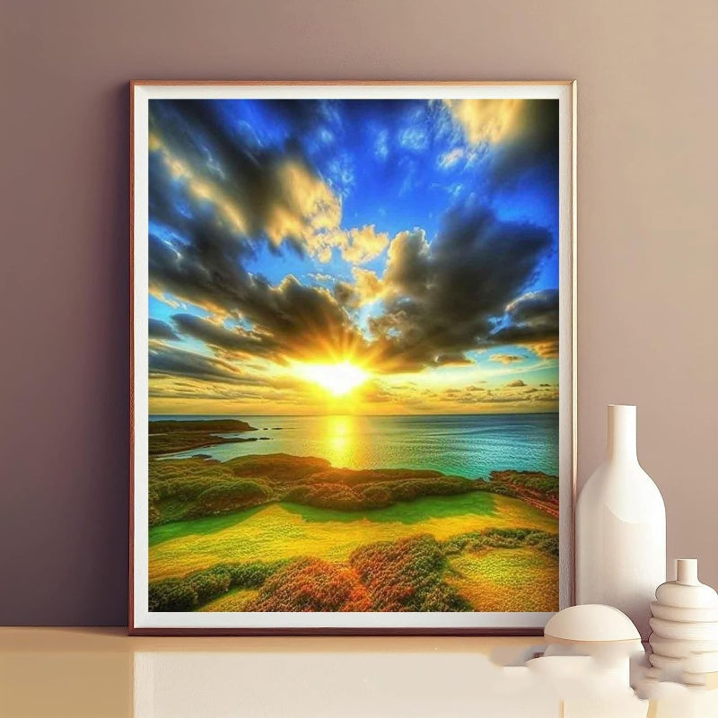 Quadro diamanti notte marina