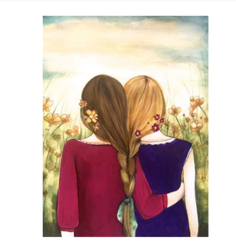 Quadro su tela Ragazza circondata girasoli gialli