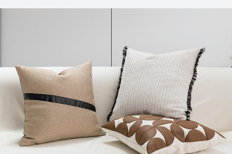 Coperta Cuscino Pelle