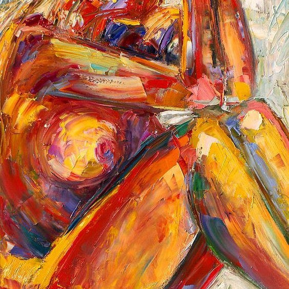 Quadro astratto figura femminile