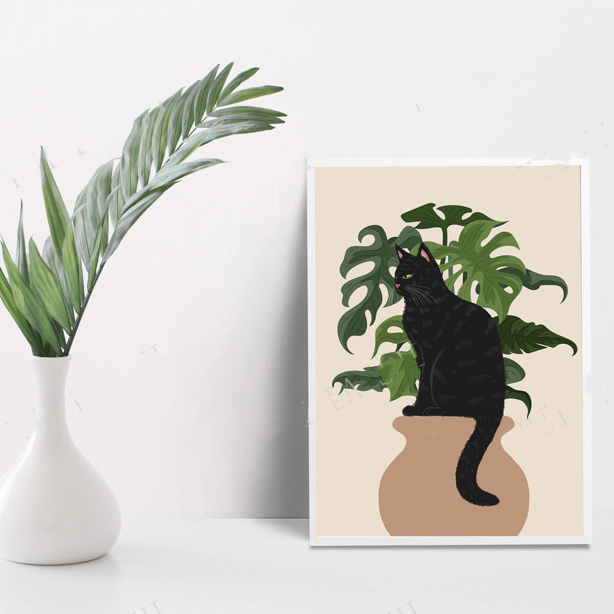 Quadro gatti piante