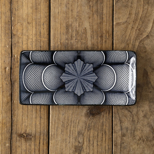 Piattini ceramica motivi geometrici colorati