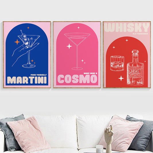 Quadro su tela Cocktail vintage
