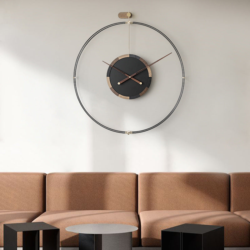 Orologio da parete Cerchio nero legno