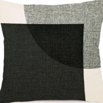 Federa cuscino forme astratte bianco nero
