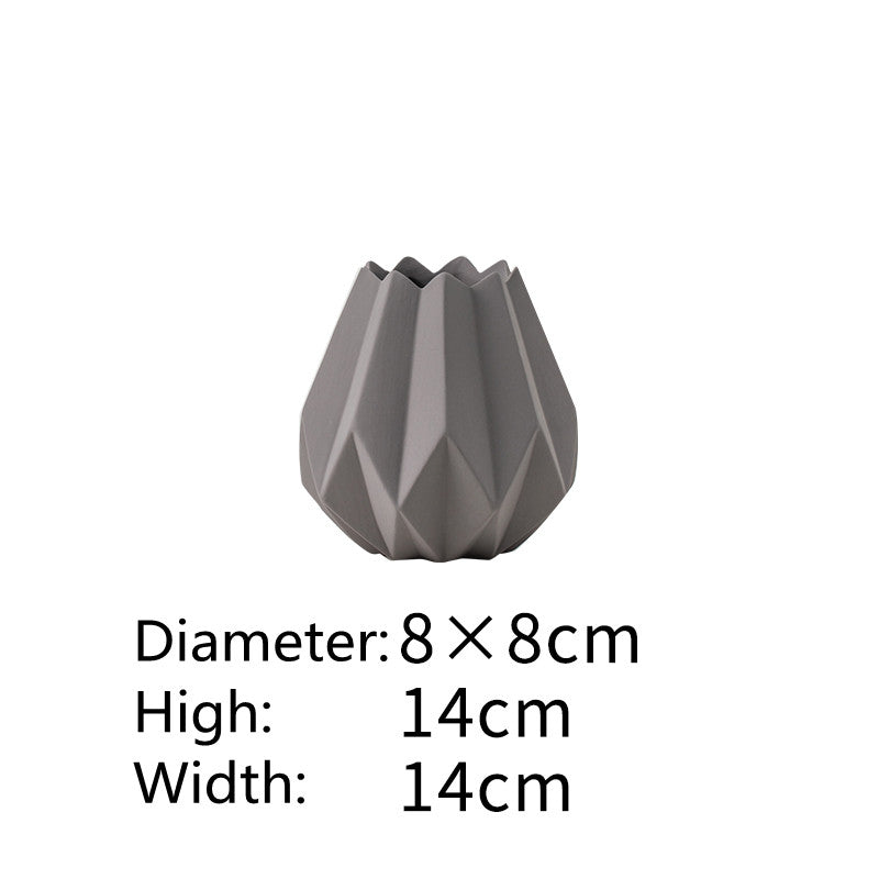 Vaso ceramica origami