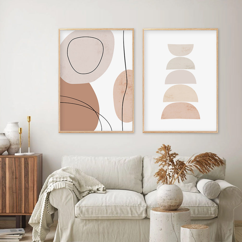 Quadro geometrico beige