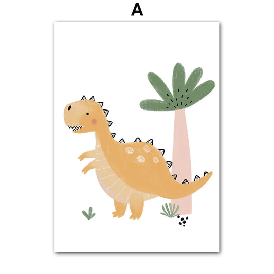 Quadro su tela Dinosauri dell'era mesozoica