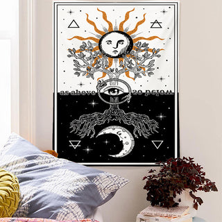 Panno decorativo sole-luna
