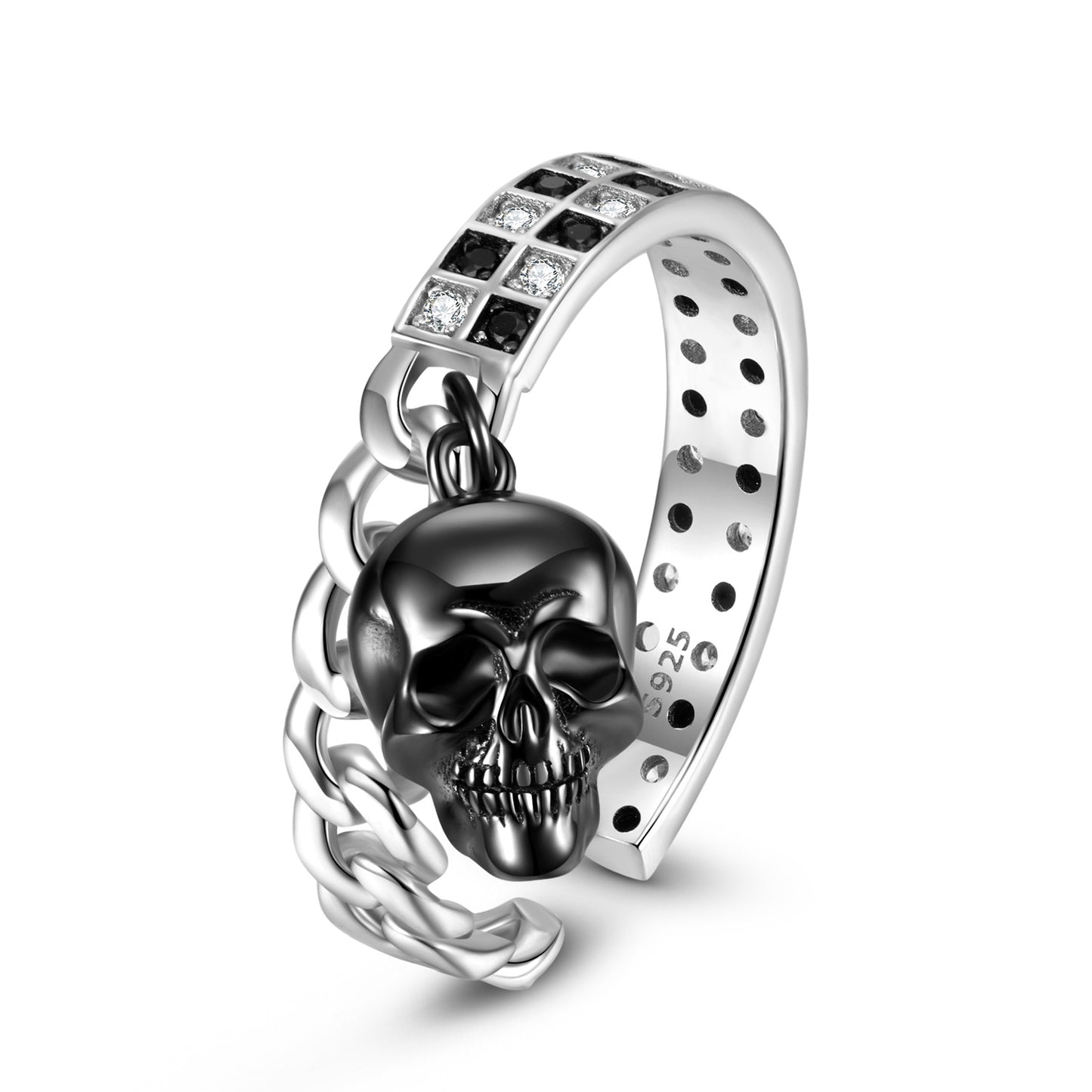 Anello argento teschio