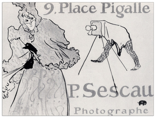 Homage to Toulouse-Lautrec - Il fotografo Sescau - cm 80x60 - Pannello in MDF