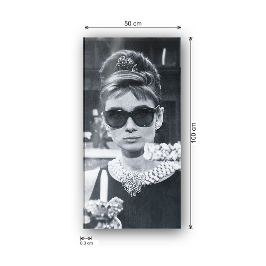 Homage to Audrey - Colazione da Tiffany cm 50x100 - misure