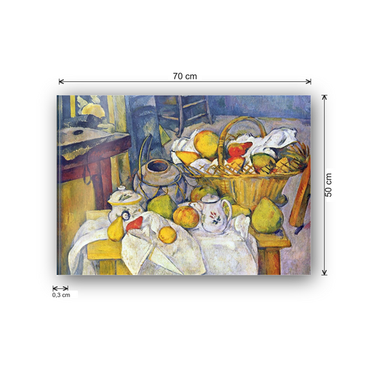 Homage to Cézanne - Still Life with Fruit Basket cm 70x50 - misure