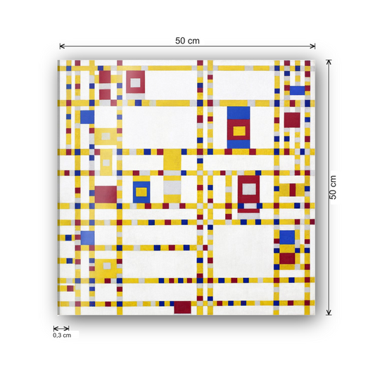 Homage to Mondrian - Broadway Boogie woogie cm 50x50 - misure