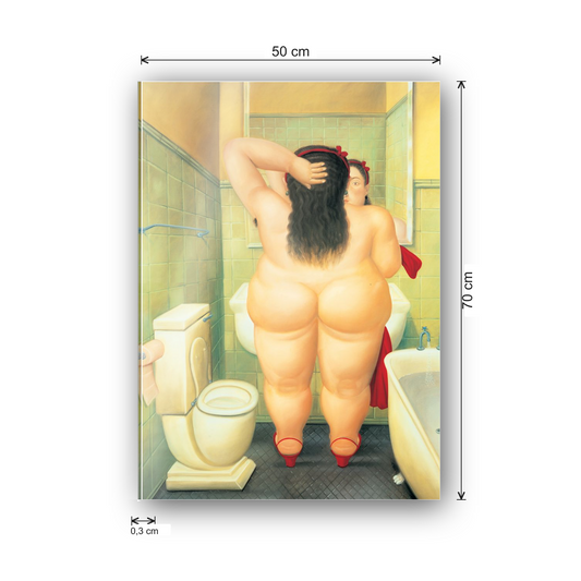 Homage to Botero - The Bath cm 50x70 - misure