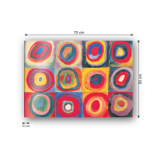 Homage to Kandinsky - Study of Color cm 70x50 - misure