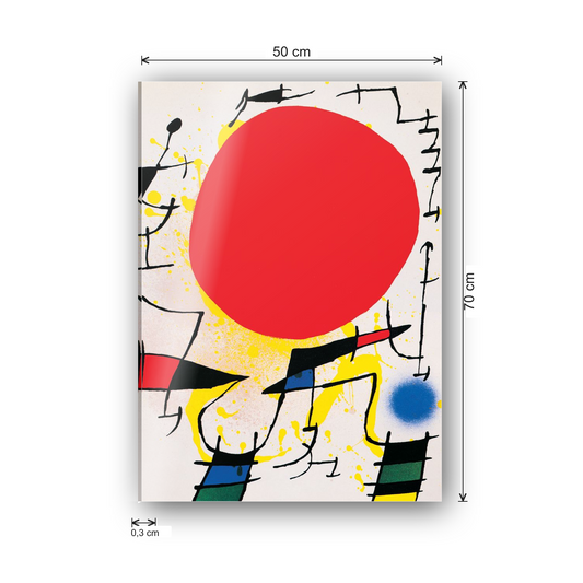 Homage to Mirò - Le Soleil Rouge cm 50x70 - misure