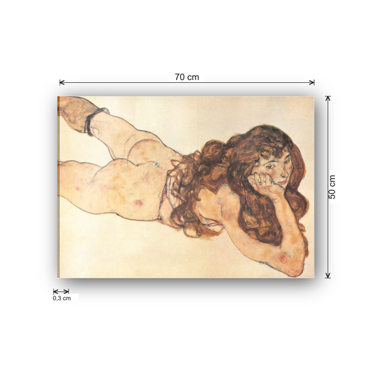 Homage to Schiele - Female Nude, 1917 cm 70x50 - misure