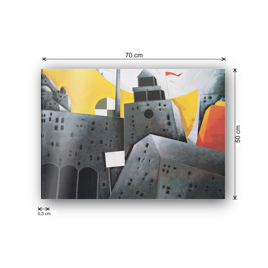 Homage to Tadini - Italian city cm 70x50 - misure