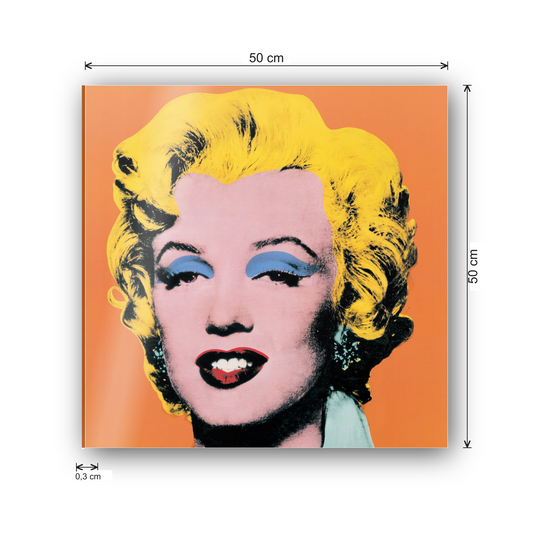 Homage to Warhol - Shot Orange Marilyn, 1964 cm 50x50 - misure