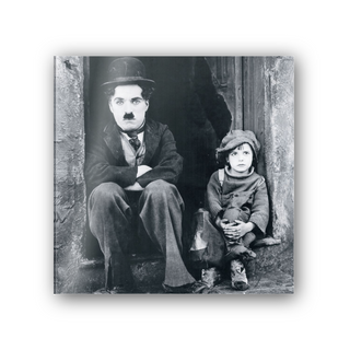 Charlie Chaplin, Modern Times - cm 50x50 - Pannello Acrilico