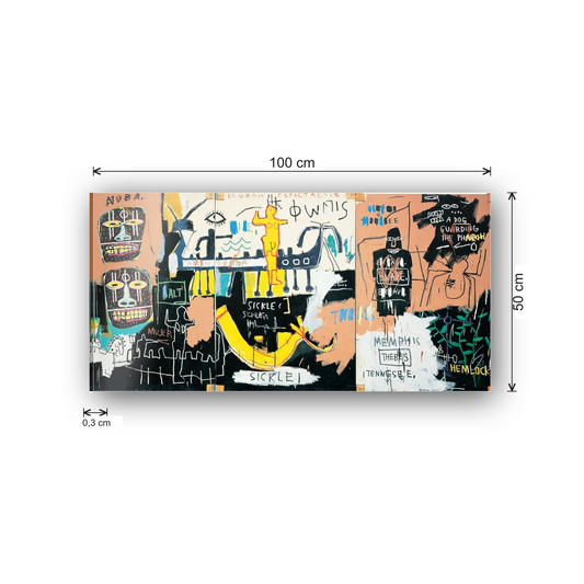 Homage to Basquiat - El Gran Espectaculo (History Of Black People) cm 100x50 - misure