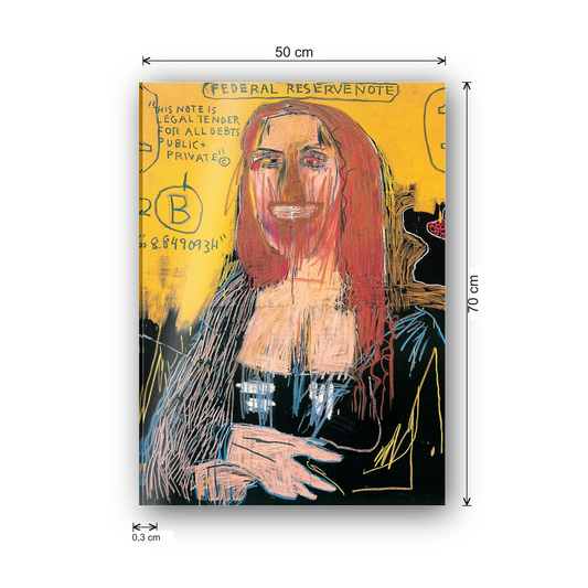 Homage to Basquiat - Mona Lisa cm 50x70 - misure