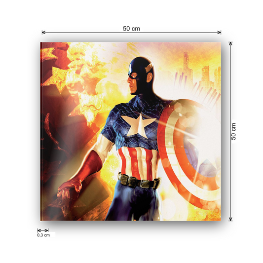 Homage to Captain America cm 50x50 - misure