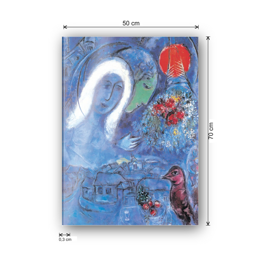 Homage to Chagall - Field of Mars cm 50x70 - misure