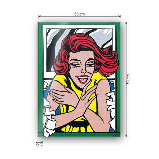 Homage to Lichtenstein - Girl At Window cm 50x70 - misure