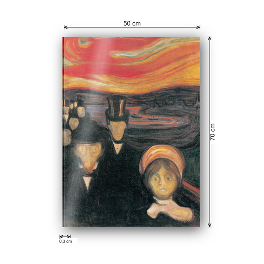 Homage to Munch - Anxiety 1894 cm 50x70 - misure