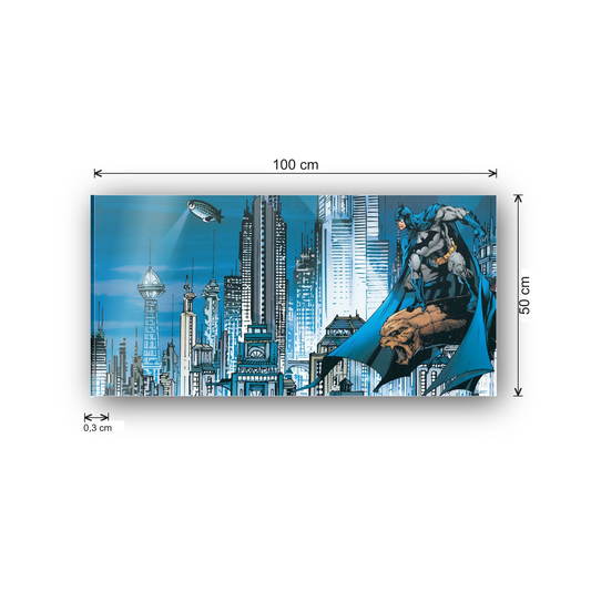 Homage to Batman Gotham City Skyline cm 100x50 - misure