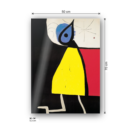 Homage to Mirò - Woman At Night 1973 cm 50x70 - misure