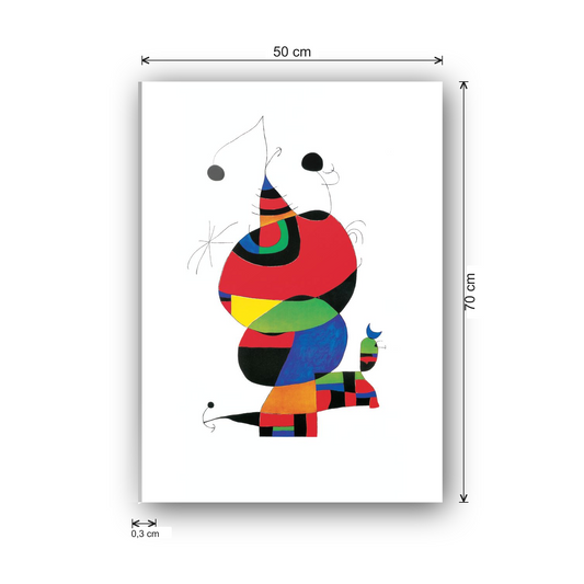 Homage to Mirò - Picasso cm 50x70 - misure