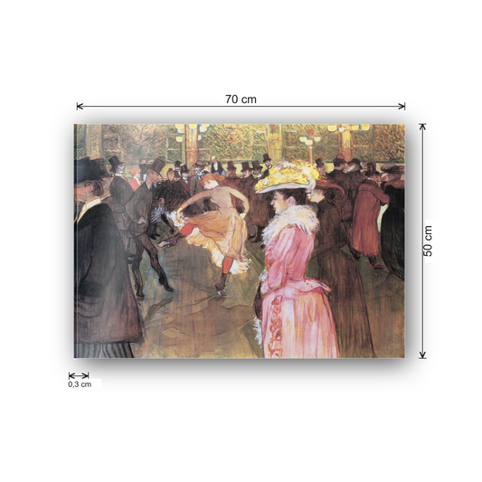 Homage to Toulouse-Lautrec - Ball im Moulin Rouge cm 70x50 - misure