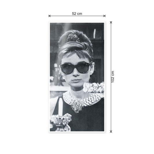 Homage to Audrey - Colazione da Tiffany cm 50x100 - misure