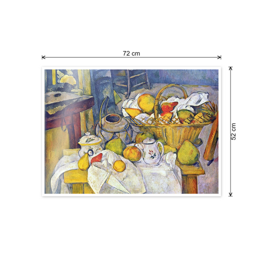 Homage to Cézanne - Still Life with Fruit Basket cm 70x50 - misure