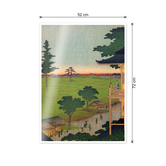 Homage to Hiroshige - Rakan Temple cm 50x70 - misure