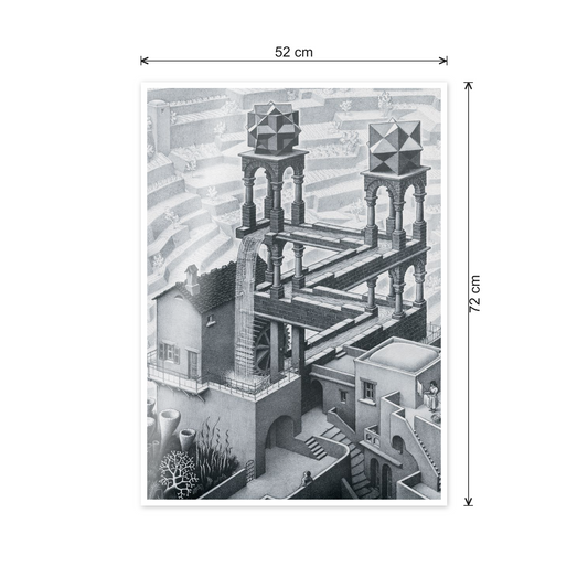 Homage to Escher - Waterfall,1961 cm 50x70 - misure