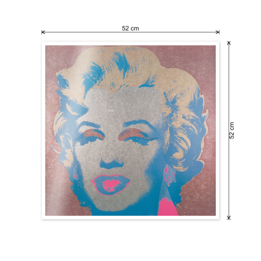 Homage to Warhol - Marilyn Monroe cm 50x50 - misure