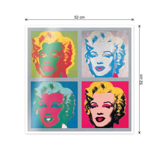Homage to Warhol - Marilyns 1967 cm 50x50 - misure
