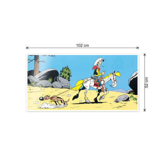 Homage to Lucky Luke e Ran Tan Plan cm 100x50 - misure