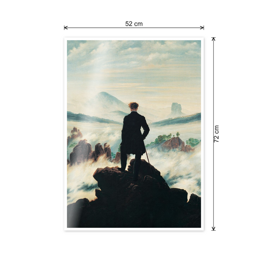 Homage to Friedrich - The Wanderer above the Sea of Fog cm 50x70 - misure