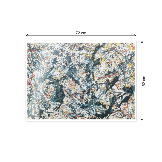 Homage to Pollock - Silver Over Black White Yellow And Red 1948 cm 70x50 - misure