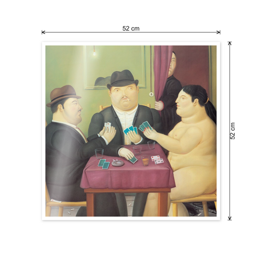 Homage to Botero - The Card Players cm 50x50 - misure