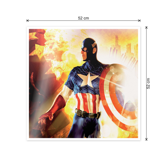 Homage to Captain America cm 50x50 - misure