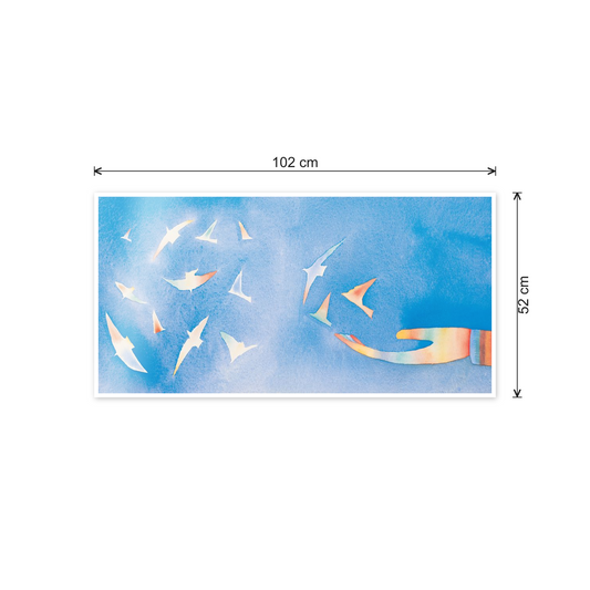 Homage to Folon - Peace cm 100x50 - misure